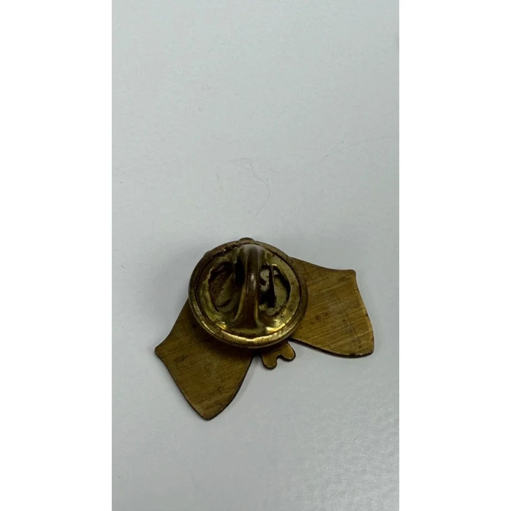 Vintage 1976 US American Flag Bicentennial 76 Tie Lapel Pin Patriotic Gold Tone